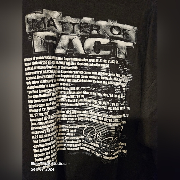 Dale Earnhardt Determination 2X New Unworn  NASCAR Vintage Shirt - Picture 2 of 9